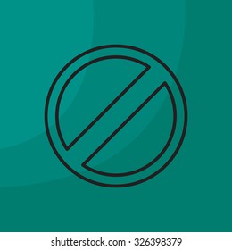 restricted line icon, vector design website