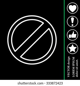 restricted line icon, vector design website
