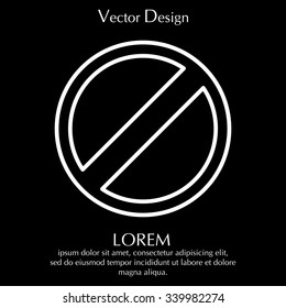 restricted line icon, vector design website