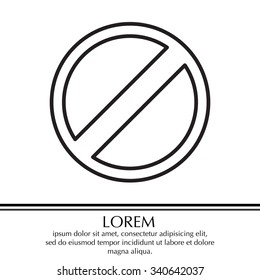 restricted line icon, vector design website