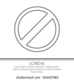 restricted line icon, vector design website