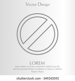 restricted line icon, vector design website
