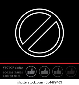restricted line icon, vector design website