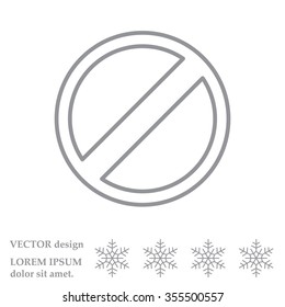 restricted line icon, vector design website