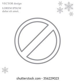 restricted line icon, vector design website