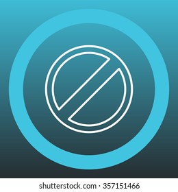 restricted line icon, vector design website