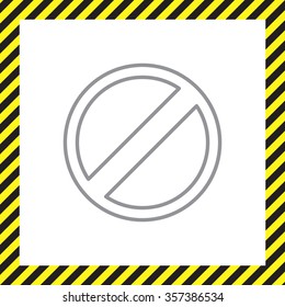 restricted line icon, vector design website