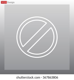 restricted line icon, vector design website