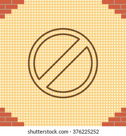 restricted line icon, vector design website