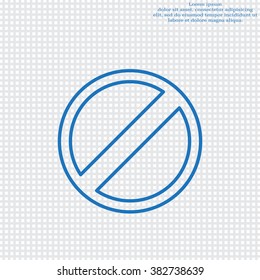 restricted line icon, vector design website