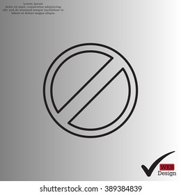 restricted line icon, vector design website