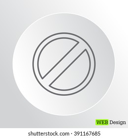 restricted line icon, vector design website