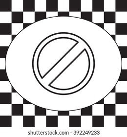 restricted line icon, vector design website