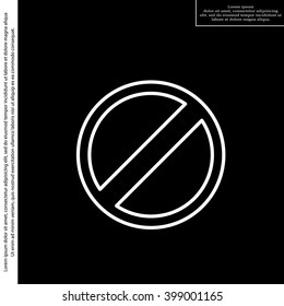 restricted line icon, vector design website