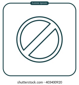 restricted line icon, vector design website