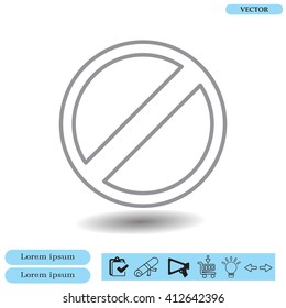 restricted line icon, vector design website