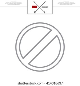 restricted line icon, vector design website