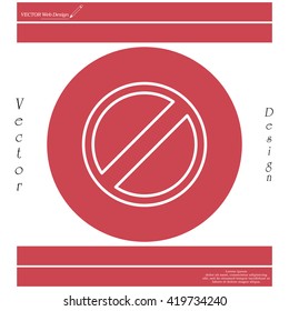 restricted line icon, vector design website