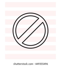 restricted line icon, vector design 