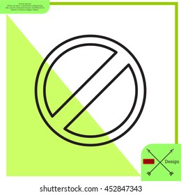 restricted line icon, vector design 