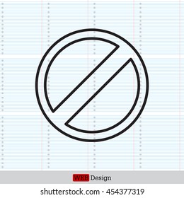 restricted line icon, vector design 