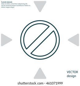 restricted line icon, vector design 