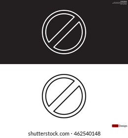 restricted line icon, vector design 