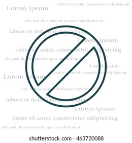 restricted line icon, vector design 
