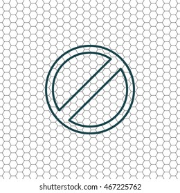 restricted line icon, vector design 