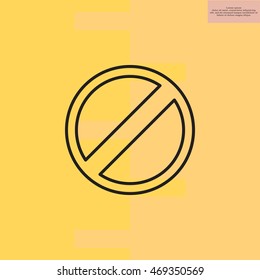 restricted line icon, vector design 