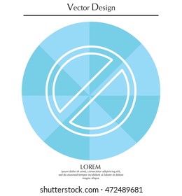 restricted line icon, vector design 