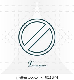 restricted line icon, vector design 