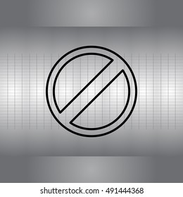 restricted line icon, vector design 