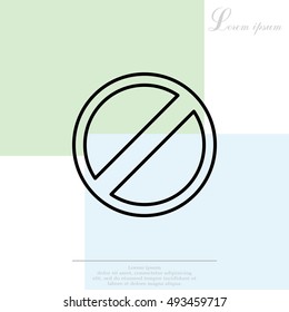 restricted line icon, vector design 