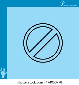 restricted line icon, vector design 