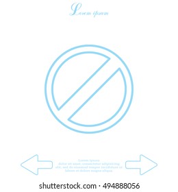 restricted line icon, vector design 
