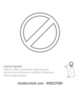 icono de línea restringida, diseño vectorial 