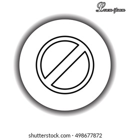 restricted line icon, vector design 