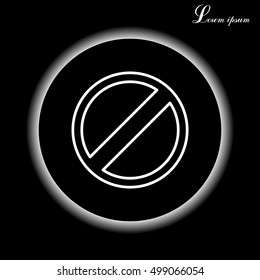 restricted line icon, vector design 