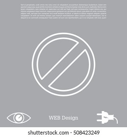 restricted line icon, vector design 