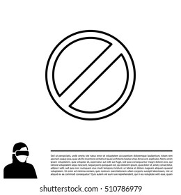restricted line icon, vector design 