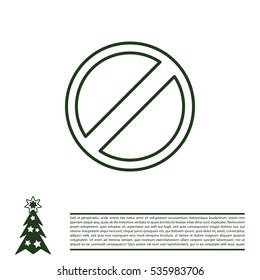 restricted line icon, vector design 