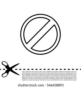 restricted line icon, vector design 