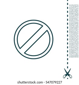 restricted line icon, vector design 