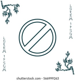 restricted line icon, vector design 