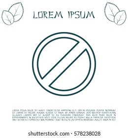 restricted line icon, vector design 