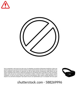 restricted line icon, vector design 