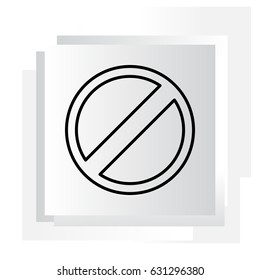 restricted line icon, vector design 