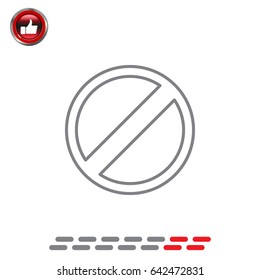 restricted line icon, vector design 