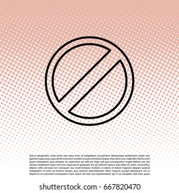 restricted line icon, vector design 